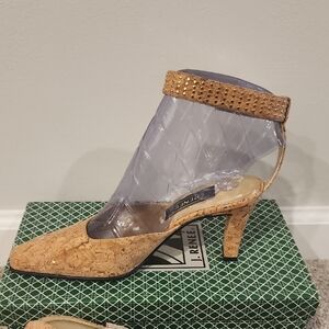 J.Renee Tan Heels with Elegant Woven Design